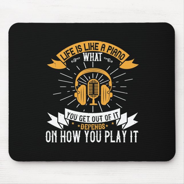 Mousepad A Vida É Como Um Piano (Frente)