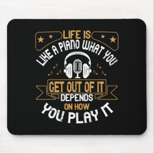 Mousepad A Vida É Como Um Piano