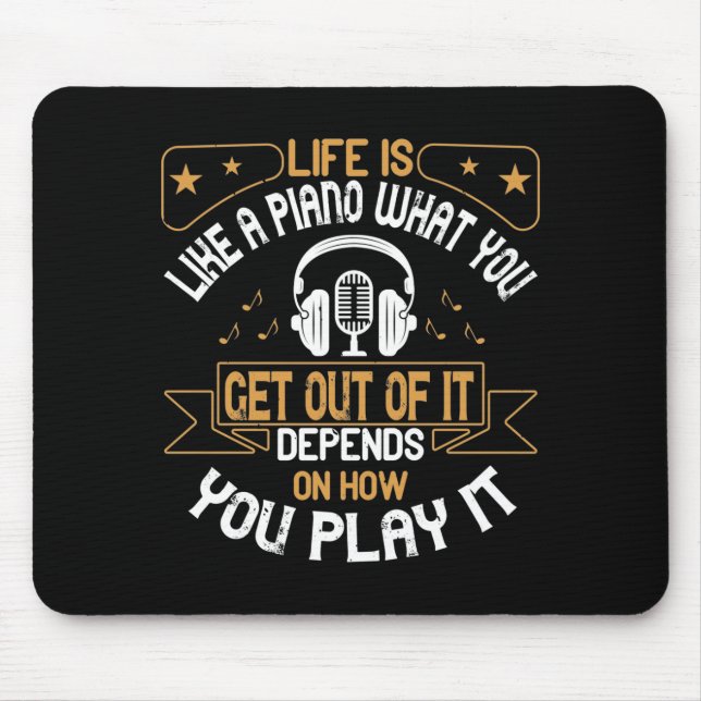 Mousepad A Vida É Como Um Piano (Frente)