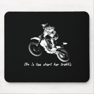 Mousepad A Vida é Curta Demais - Motocross de Bicicleta Off