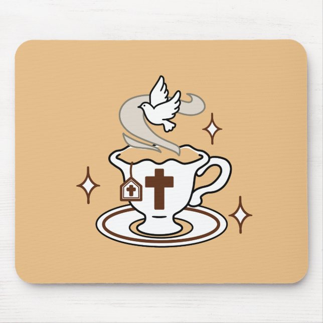 Mousepad A vida é doce com Jesus - Taça Cristã Faith Tea (Frente)