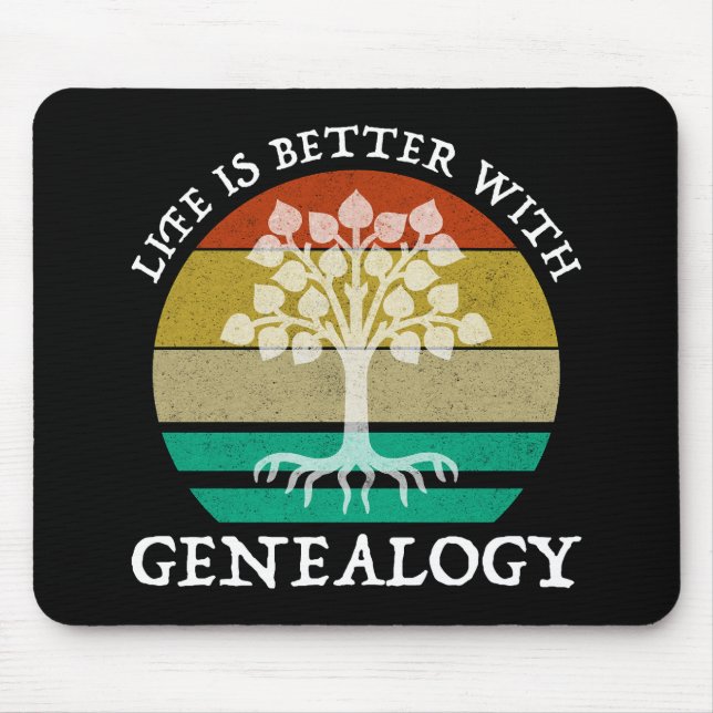 Mousepad A Vida É Melhor Com A Genealogia (Frente)