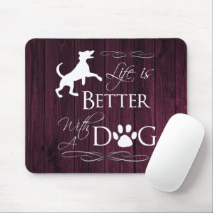 Mousepad A vida é melhor com um sapo de rato de cão - Magen