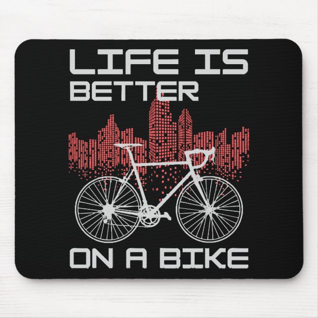 Mousepad A vida é melhor de bicicleta (Frente)