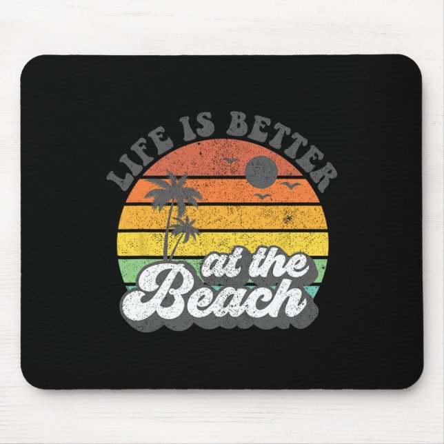 Mousepad A Vida É Melhor Nas Férias Do Verão Na Praia (Frente)