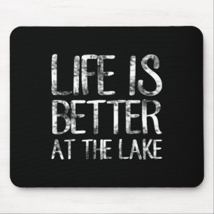Mousepad A Vida É Melhor No Lago Camiseta Divertida De Camp