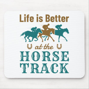 Mousepad A Vida É Melhor No Ventilador De Corrida De Caval