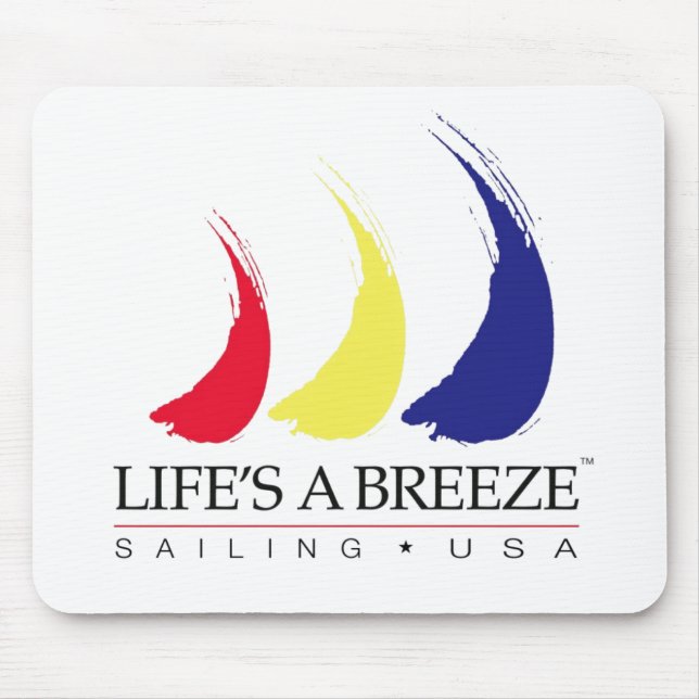 Mousepad A vida é um Breeze®_Paint-The-Wind_Sailing EUA (Frente)