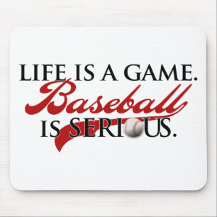 Mousepad A vida é um jogo, basebol é séria