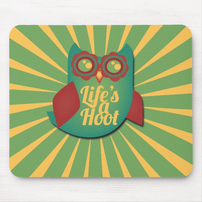 Mousepad A vida é uma coruja Hoot (Frente)
