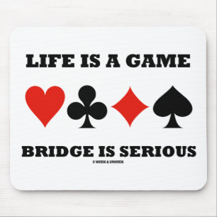 Mousepad A vida é uma ponte do jogo é séria (quatro tern