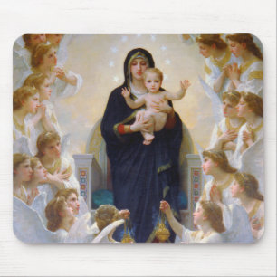 Mousepad A Virgem com Anjos, Bouguereau