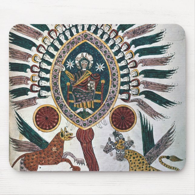 Mousepad A visão de Daniel de quatro animais e de deus (Frente)