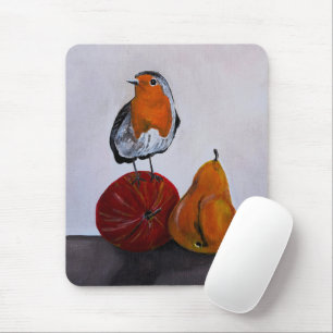 Mousepad A Visita Fugaz do Robin Pintura de Alfred Fox