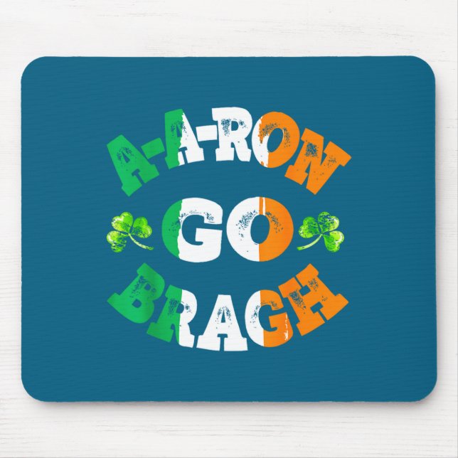 Mousepad Aaron Erin Go Bragh Shamrock St Patricks Day  (Frente)