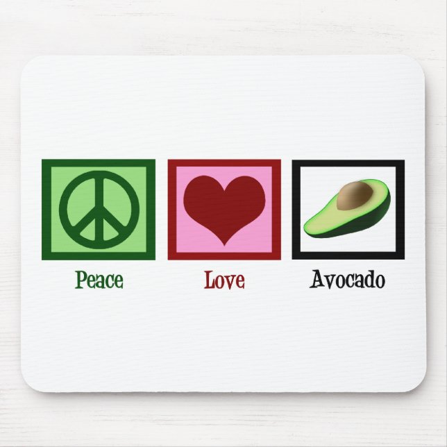 Mousepad Abacate do amor da paz (Frente)