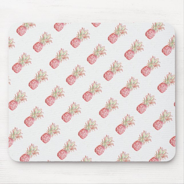 Mousepad Abacaxi | cor-de-rosa tropical (Frente)