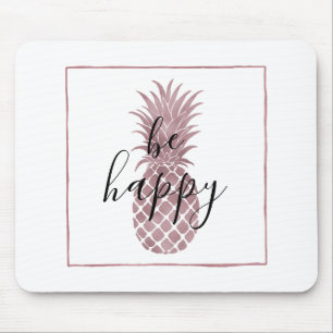 Mousepad Abacaxi Dourado cor-de-rosa