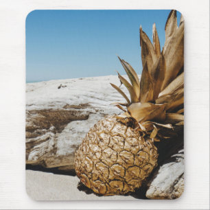 Mousepad Abacaxi Dourado na praia