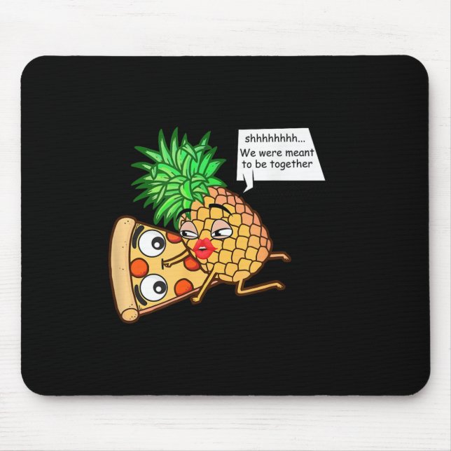 Mousepad Abacaxi Engraçado Na Pizza (Frente)