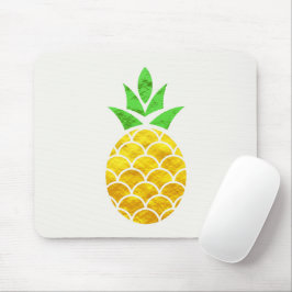 Mousepad Abacaxi Geométrico de Folha de Verão Personalizada