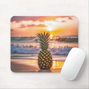 Mousepad Abacaxi na praia tropical