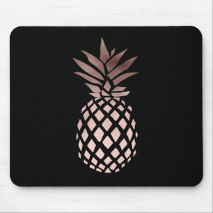 Mousepad abacaxi tropical do ouro cor-de-rosa claro
