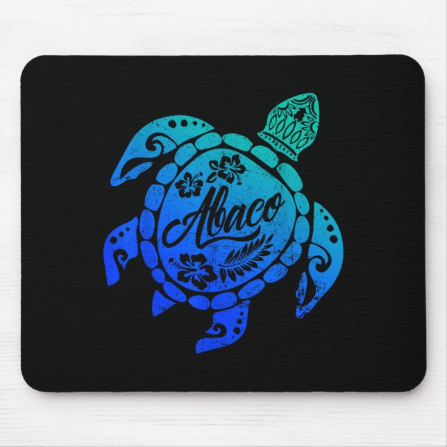 Mousepad Abaco Tribal Sea Turtle Bahamas Beach Vacation  (Frente)