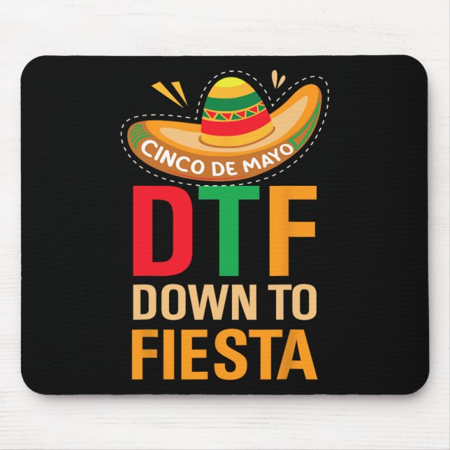 Mousepad Abaixo Para Fiesta México Cinco Mexicanos De Mayo  (Frente)