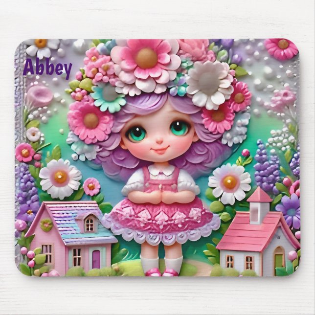 Mousepad ABBEY ~ Parabéns ~ Rapariga de Storybook ~ (Frente)