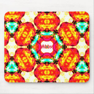 Mousepad ABBY ~ Padrão colorido de Abstrato ~ Personalizado
