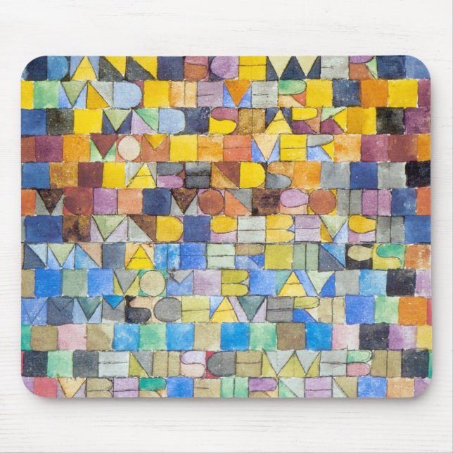 Mousepad ABC (Alfabeto), Paul Klee (Frente)