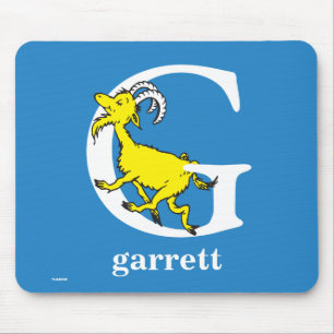 Mousepad ABC do Dr. Seuss: Letra G - Branco Adicione seu