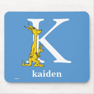 Mousepad ABC do Dr. Seuss: Letra K - Branco Adicione seu