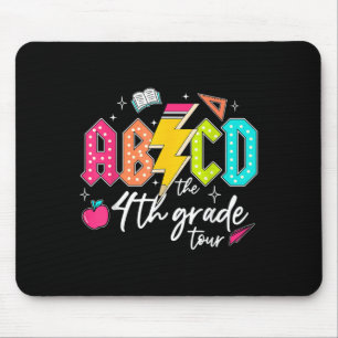 Mousepad Abcd The 4th Grade Tour Pencil Lightning Rock Boys