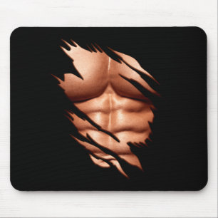Mousepad Abdômen Riscado Clique Engraçado