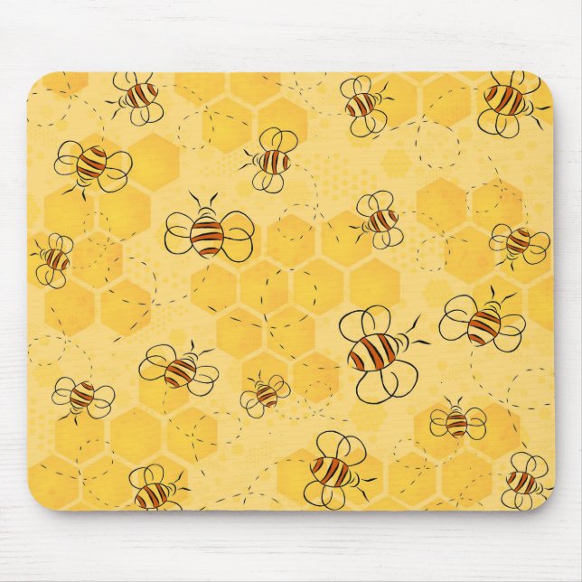 Mousepad Abeja Zumbido Abelhas Mel Cute  (Frente)