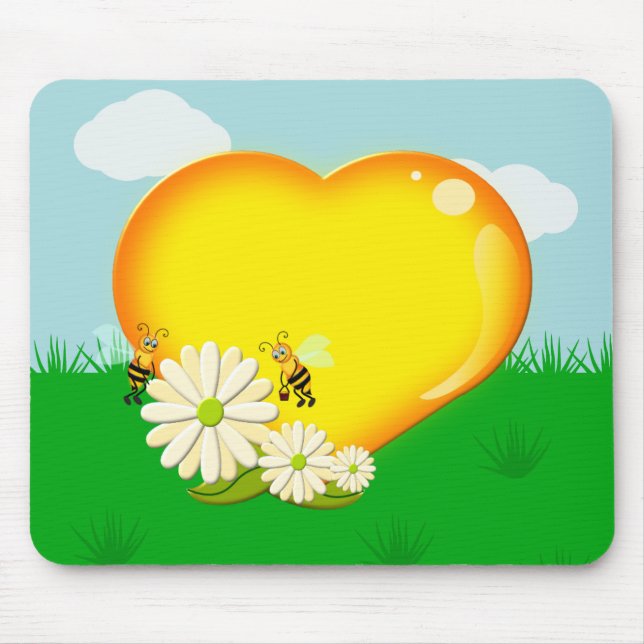 Mousepad Abejas y un Corazón de Miel (Frente)