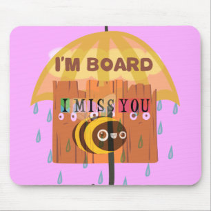Mousepad Abelha Chorada: Um Humor Do Dia Chuvoso. "Sinto Su