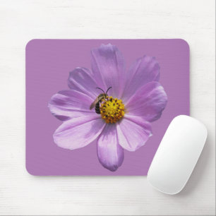 Mousepad Abelha em flor roxa