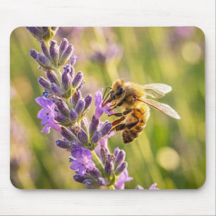 Mousepad Abelha na Lavanda