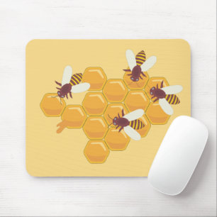 Mousepad Abelhas de mel e Design de mel