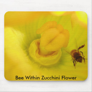 Mousepad Abelhas Dentro Da Flor Da Abobrinha