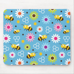 Mousepad Abelhas e Flores