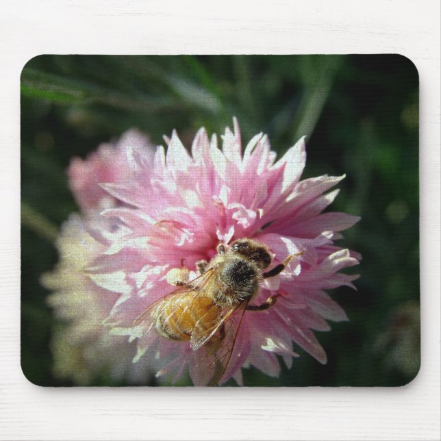 Mousepad Abelhas e Flores Rosa (Frente)