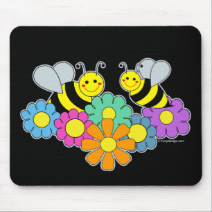 Mousepad Abelhas & flores