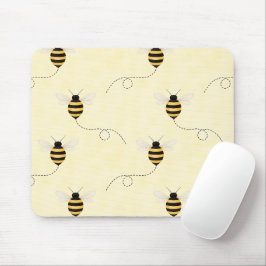Mousepad Abelhas Preto Amarelo Dourado