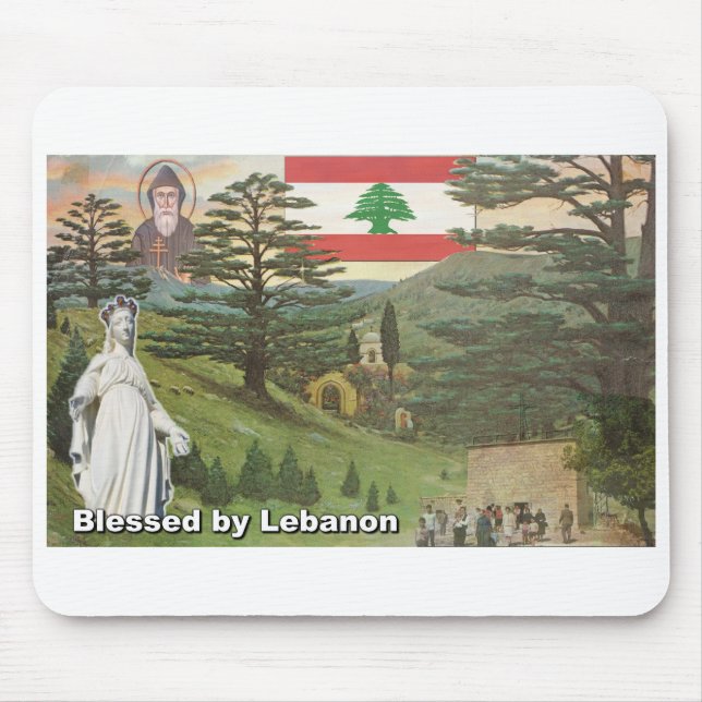 Mousepad Abençoado pelo tapete do rato de Líbano (Frente)