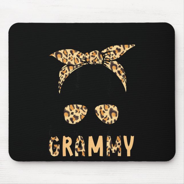 Mousepad Abençoado por ser chamado de grammy leopardo coque (Frente)