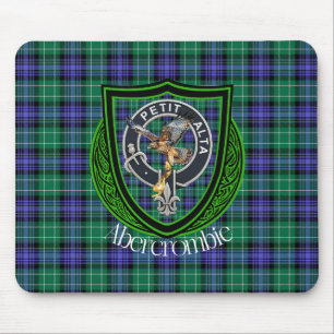 Mousepad Abercrombie Scottish Clan Tartan & Crest